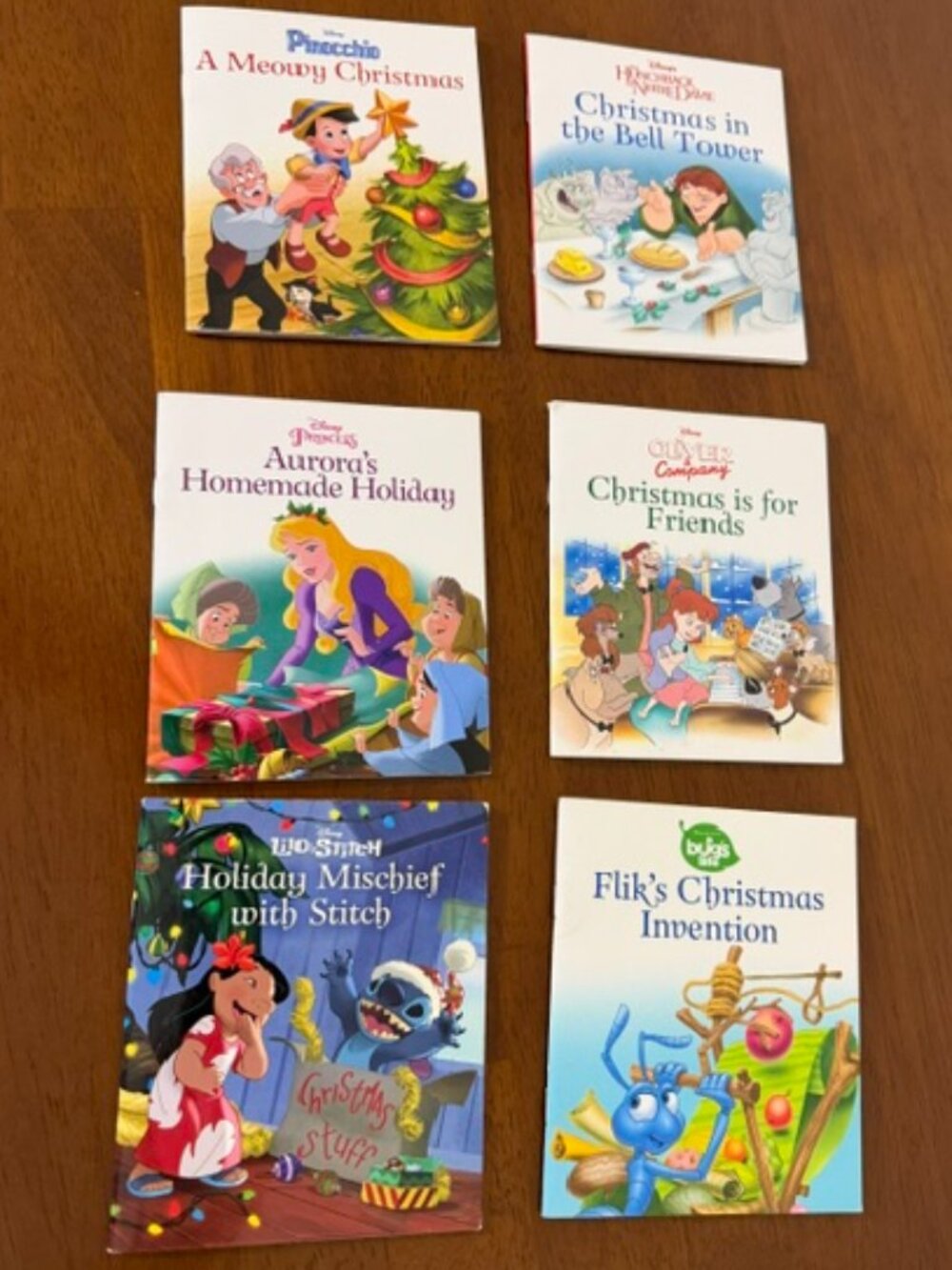 Disney Christmas Mini Storybook Lot of 6 Autumn Publishing